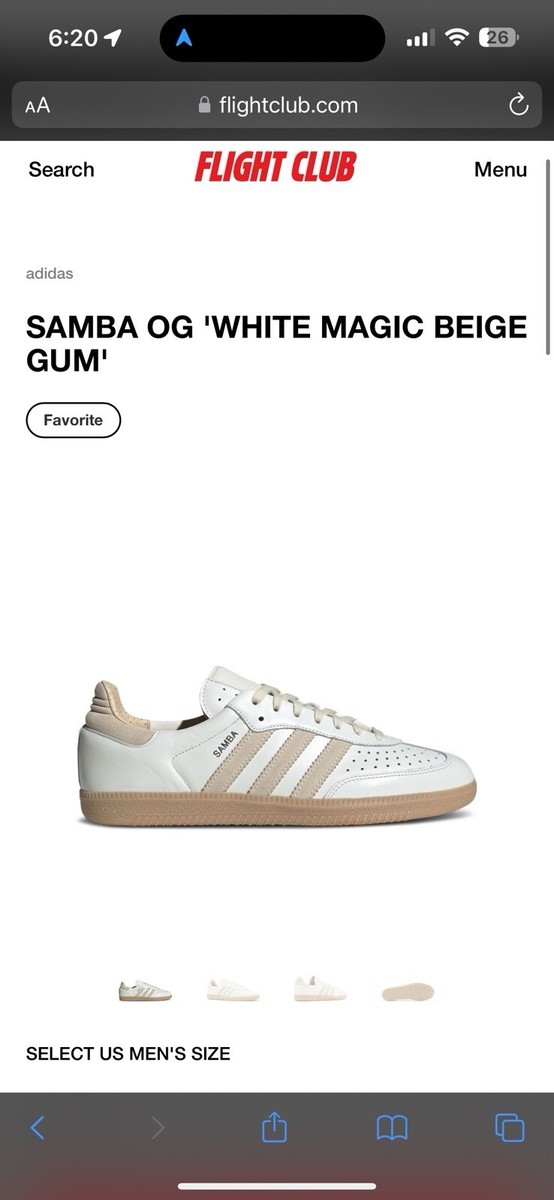 Size 7.5 - adidas Samba OG White Magic Beige Gum | eBay