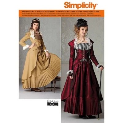 2172 MUSTER SIMPLICITY CREATIONS VIKTORIANISCHES STEAMPUNKKLEID 34 BIS 50 - Bild 1 von 2