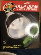 Zoo Med Mini Deep Dome Lamp Fixture Black, 5.5 in, 100W