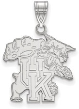 10K White Gold University of Kentucky Large Pendant by LogoArt (1W046UK)
