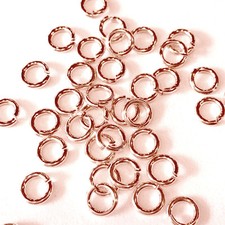 5 Pcs 22 Gauge / 0.63mm Thickness Open Jump Ring 14K Rose Gold