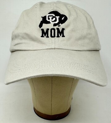 CU Mom University of Colorado Buffaloes Beige Tan Hat Buffs Parent