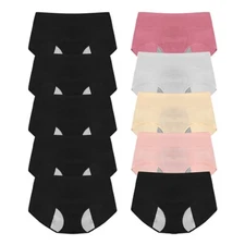 5 Pack Womens Teens Girls Menstrual Period Panties Underwear Leakproof Briefs