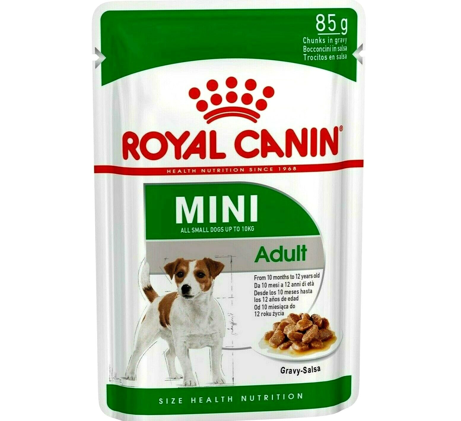 12 x 85g ROYAL CANIN MINI ADULT POUCHES small wet dog food rc pet feed meat meal