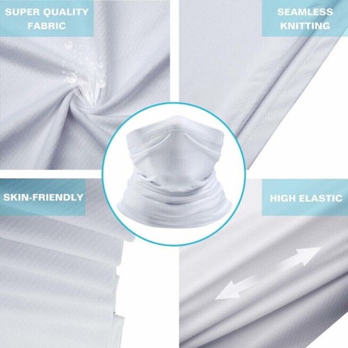 Maschera Viso Sottile Protezione UV Balaclava Protezione Solare Esterno Collo Ghetta Tubo Sciarpa - Foto 12 di 25