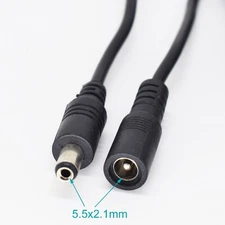 30pc 10ft DC Power Supply 5.5mmx2.1mm 2.1mm Male to Female Extension Cable 22AWG
