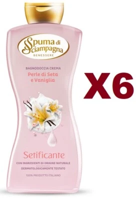 SPUMA DI SCIAMPAGNA 6 SCHAUM DUSCHBAD CREME SEIDENPERLEN & VANILLE 650ML BAD