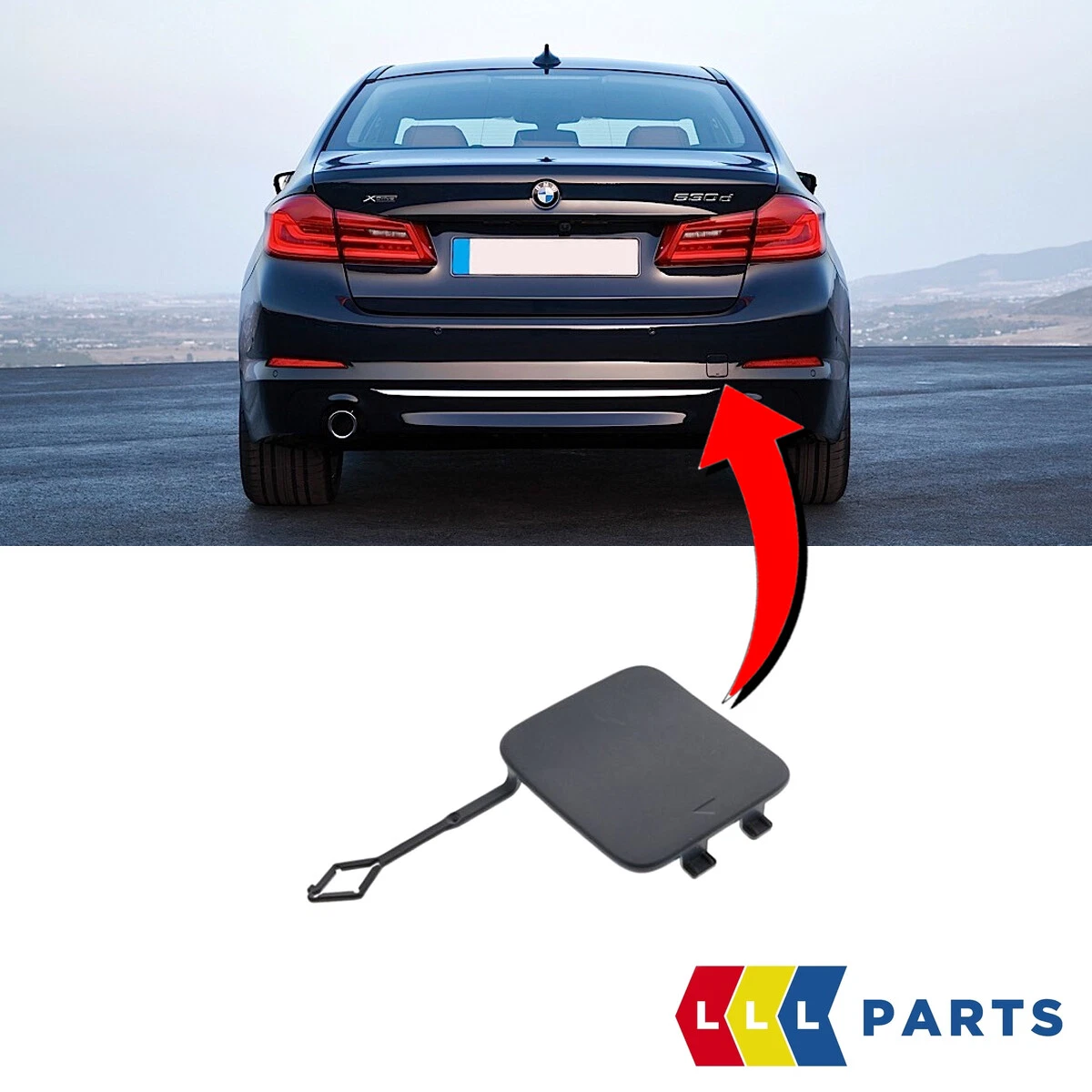 NEW GENUINE BMW 5 SERIES G30 REAR BUMPER TOW HOOK EYE COVER CAP