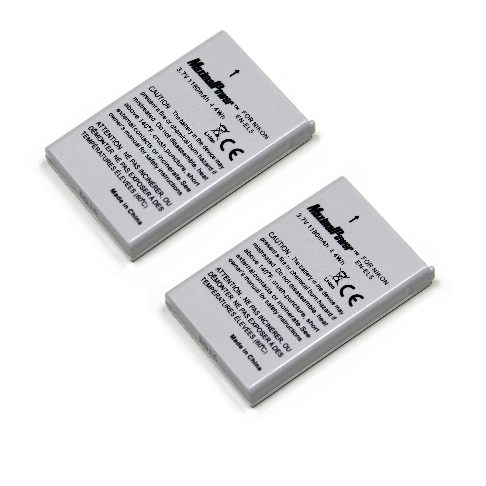 2x Nikon EN-EL5 Replacement Batteries for Coolpix P80 P90 P5000 P5100 P6000-image