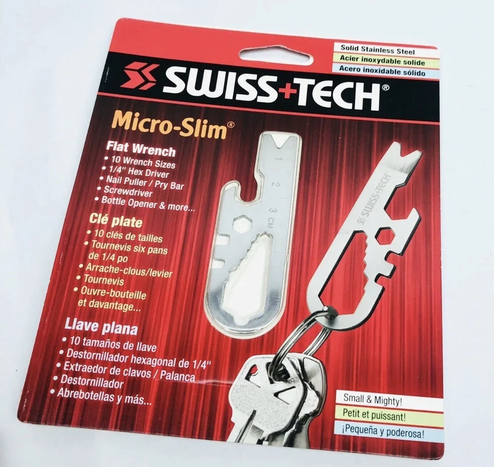 LLAVE PLANA MICRO DELGADA PANTALLA ACERO INOXIDABLE SWISS TECH ST92696 Foto 4 de 4