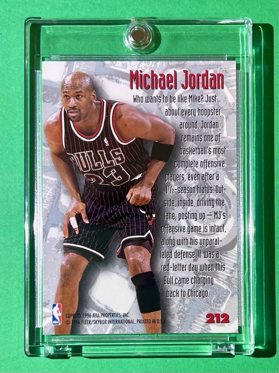 Michael Jordan FLEER METAL 199596 NUTS & BOLTS CHICAGO BULLS Clean