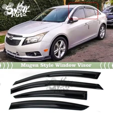 FITS 2009-2016 CHEVY CRUZE 3D WAVY MUGEN STYLE WINDOW VISOR RAIN GUARD DEFLECTOR