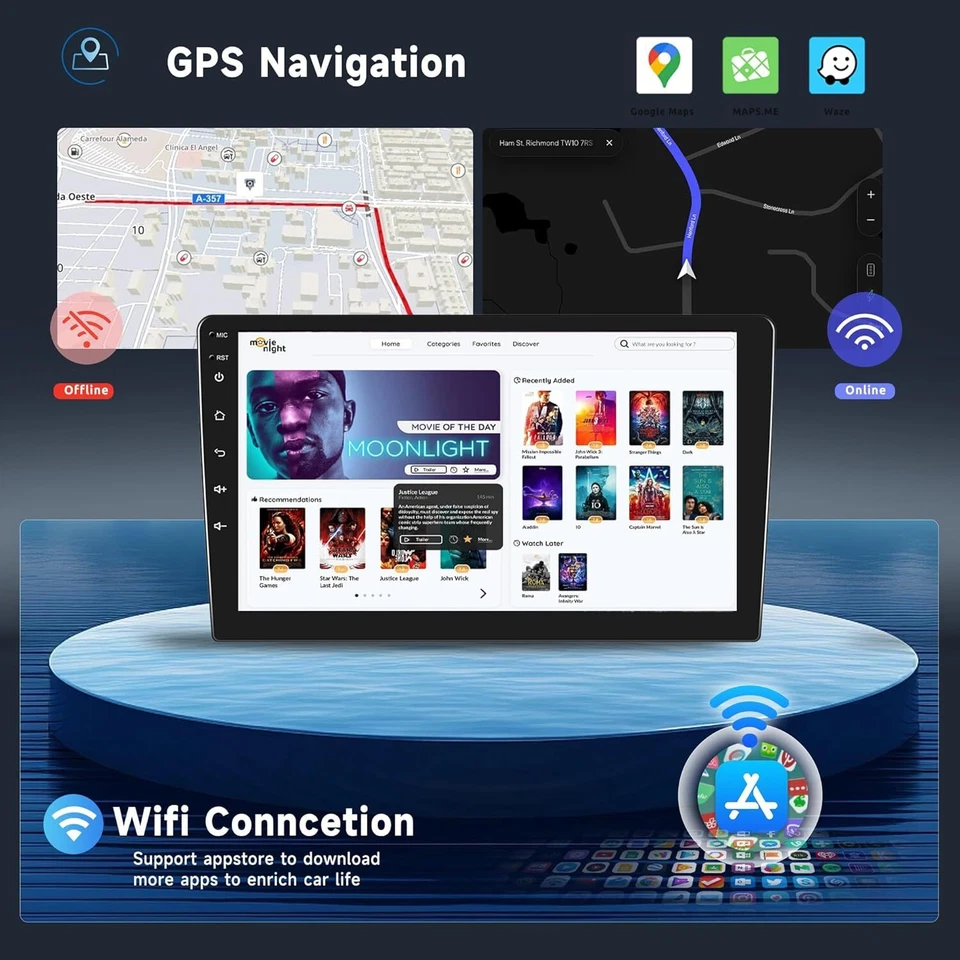 Für VW T6 Transporter Multivan 9" Android 13 Autoradio Apple Carplay FM GPS WIFI - Bild 4 von 4