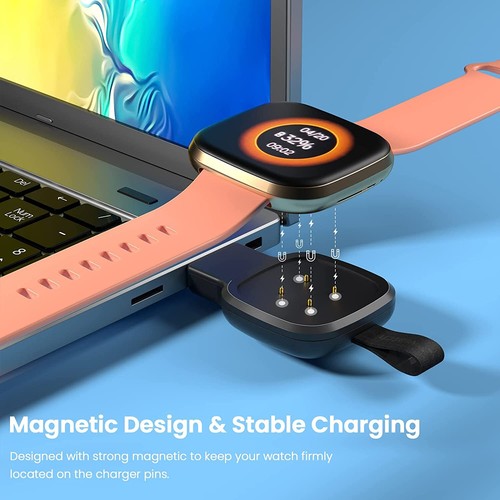 Chargeur pour Fitbit Sense 2 & Versa 3 4 USB Chargeur Sans Fil Dock Câble de Charge - Photo 3 sur 7