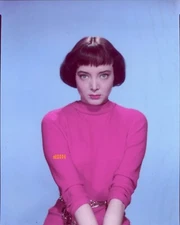 CAROLYN JONES Original Photo from  Color Transparency Sexy CloseUp Portrait '50s