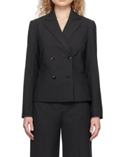 Ganni Grey Suit Blazer Jacket Size 36 Uk 8 - 10 New With Tags