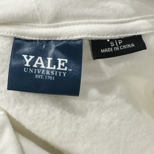 Yale University White Pullover Hoodie Sweatshirt Size Small Embroidered Letters - 第 6/8 張圖片