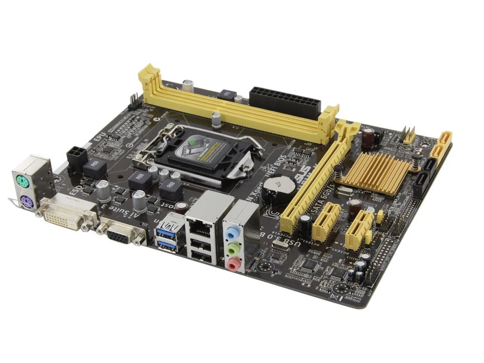 ASUS H81M-K Intel H81 LGA 1150 SATA 6Gb/s USB 3.1  uATX Motherboard - Image 2 of 4