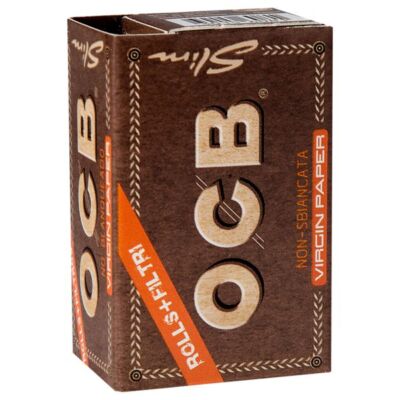 OCB Unbleached Rolls + Tips Virgin Paper Blättchen 16 St.