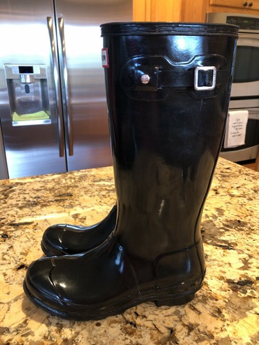 Hunter Wellies Kids Boots Black Size 5 