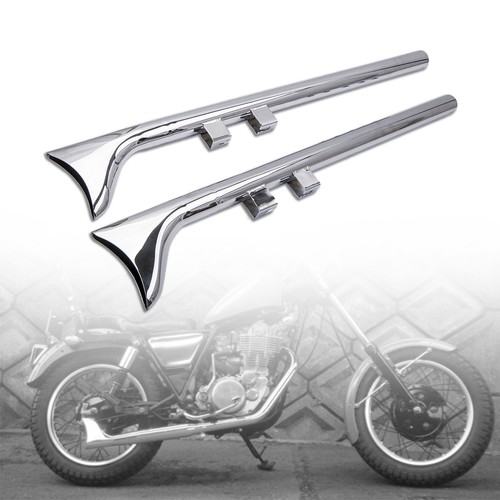 36" Fishtail Exhaust Slip On Mufflers Chrome for Harley Touring 1995-2006 - Imagen 3 de 12