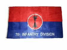 3x5 Army 7th Infantry Division Knitted Poly Flag 3'x5' Grommets Fade Resistant