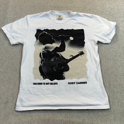 Cody Carnes Mens Medium Christian Blessed Tour Too Good Not to Believe Tee Shirt