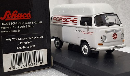 (10) Volkswagen VW T2a Van Porsche 1967 White 1:43 Schuco 03491 EXTREMELY RARE!! - Picture 5 of 15