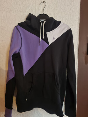 Volcom Pullover Damen schwarz/weiß/lila Größe M