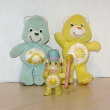 Care Bears Vintage Miniature Mini Shooting Star Funshine Plush  PVC Lot Of 3