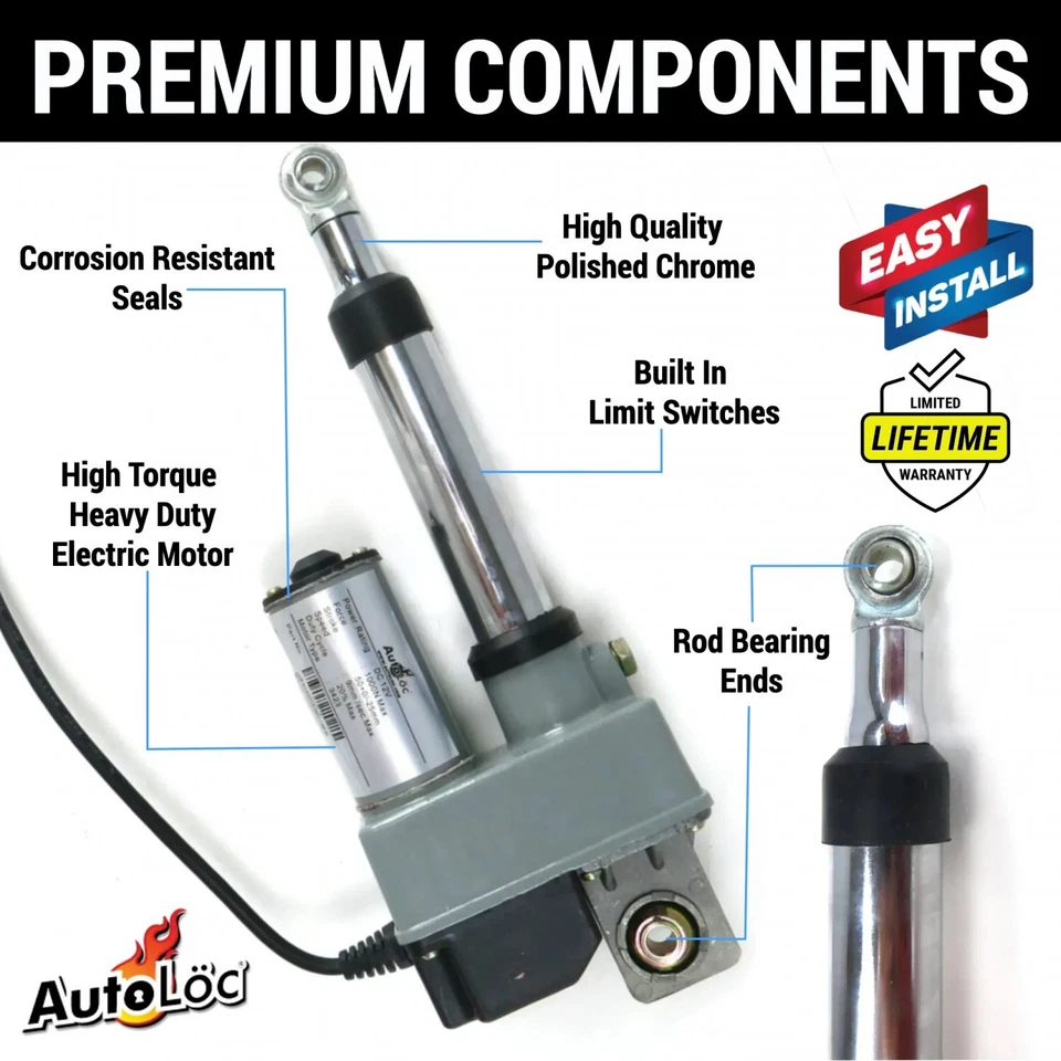 12V Automated Truck Power Tonneau Cover Open Lift Kit w/ 2 Linear Actuator Motor - Image 3 of 4