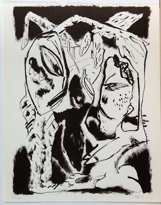 Helge Leiberg: Offset-Lithografie handsigniert num. 100 Ex. dat.1982