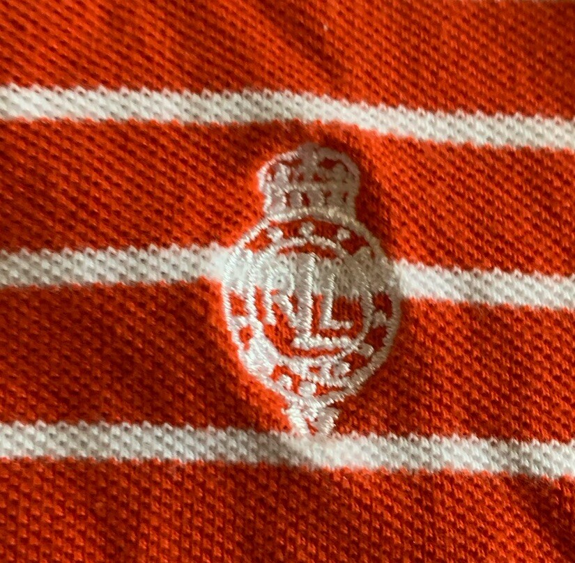 LRL Ralph Lauren Women’s Size M Active Sleeveless Collared Shirt White Orange thumbnail 4