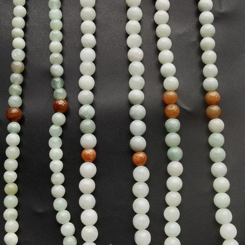Authentic, Grade A natural Burma jadeite jade stone bead necklace,man woman gift - Picture 5 of 11
