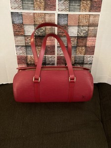 Louis Vuitton Red Epi Leather Soufflot France VGC