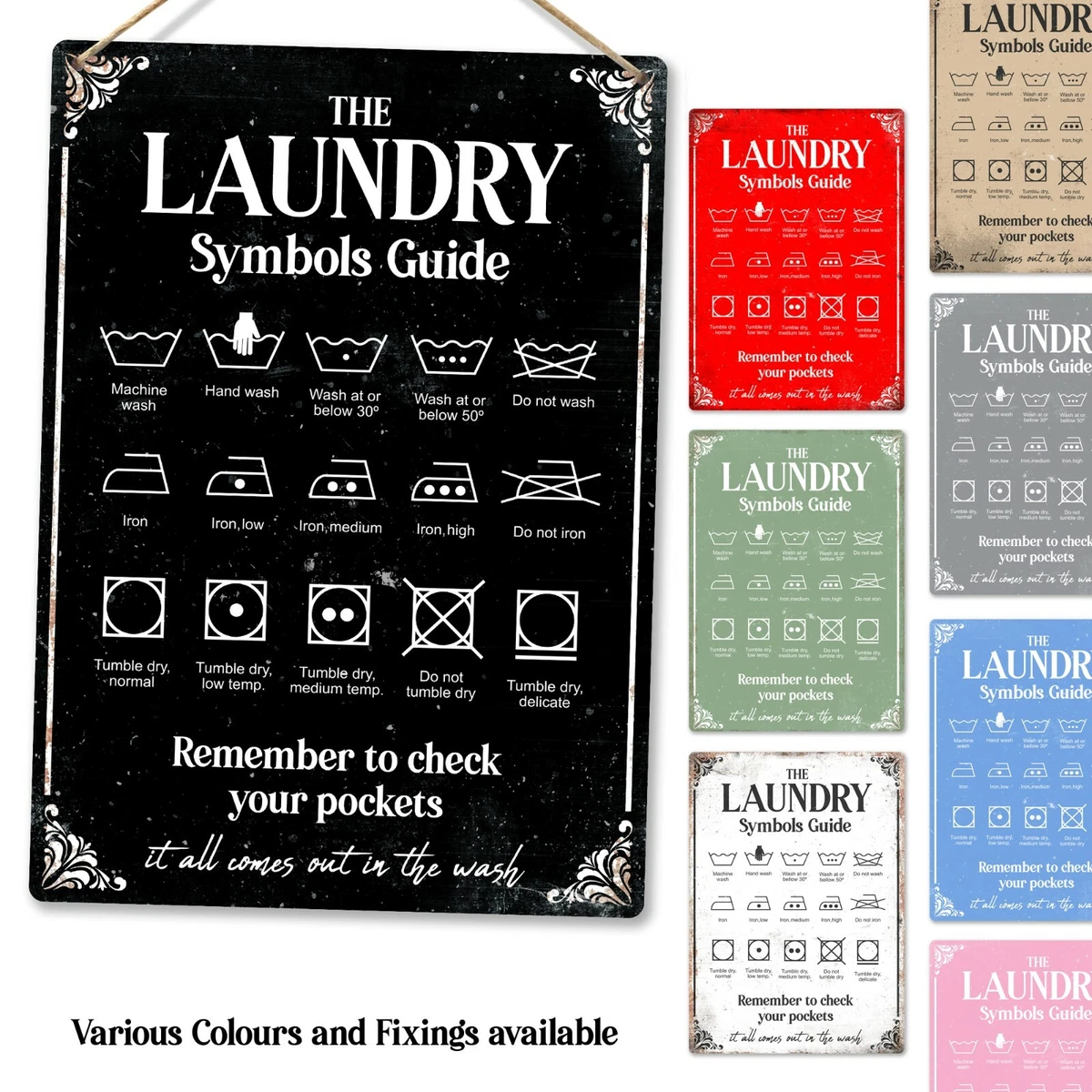 Laundry symbols sign deals