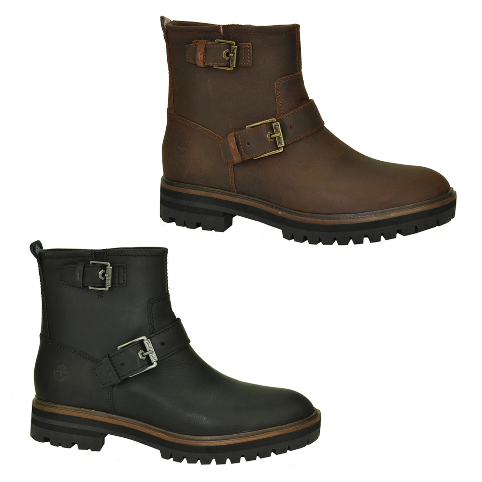 Timberland London Square Bottines Chukka Bottes Femmes Cuir Marron Foncé Noir - Photo 1/1