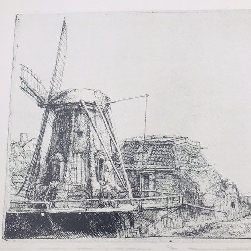 VTG Rembrandt Repro Fratelli Alinari Print - Il Mulino - Italy #445 Windmill - Picture 6 of 9