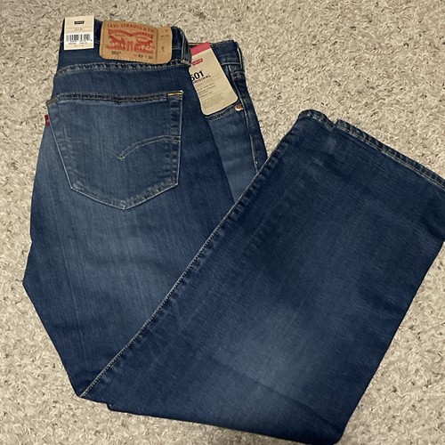 Levi's Mens Lot 501 0115 OG Button Fly Straight Leg Stretch Denim Jeans 33 x 30 - Picture 2 of 11