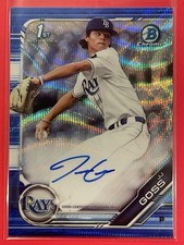 2019 Bowman Draft Chrome JJ Goss Prospect Auto Blue Wave Refractor /150 #CDA-JJG