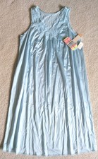 Vintage 60s 70s Vanity Fair Nightgown Women 38 Blue Floral Deadstock New Tags 