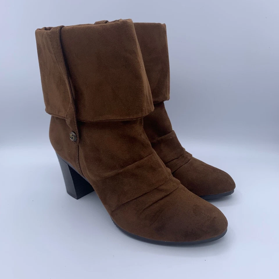 Kathy Van Zeeland Imitación Gamuza Tacón Crujiente Botines Festival Vaquera talla 8W Foto 2 de 4