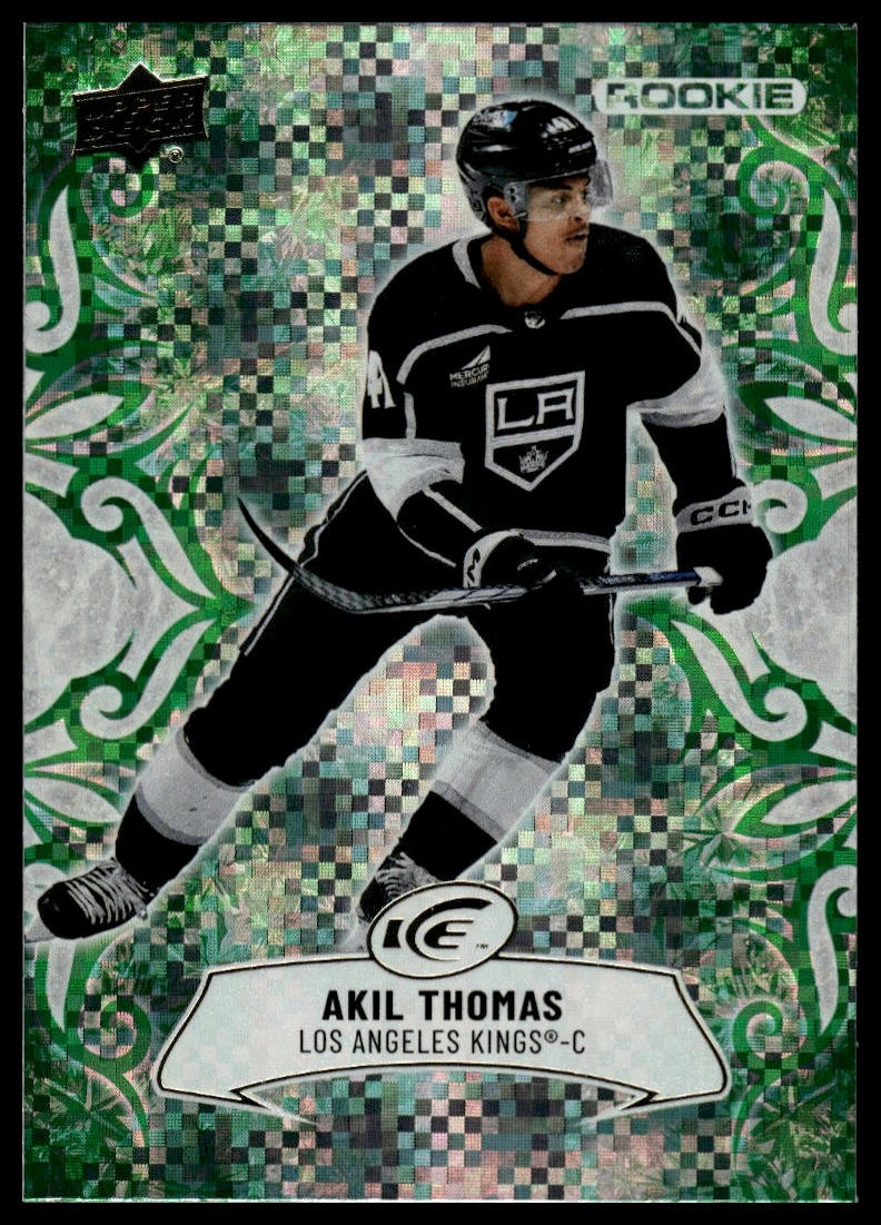 2024-25 Upper Deck Ice #127 Akil Thomas Emerald Green RC