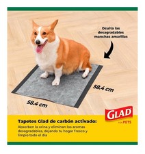 Glad Pets Black Charcoal 23"x23" Puppy Potty Training Pads That ABSORB 100pk
