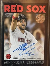 2021 Topps 1986 Topps Baseball Auto Black /199 Michael Chavis #86A-MCH Auto