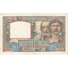 [#1232823] France, 20 Francs, Science et Travail, 1941-07-17, N.4950, EF