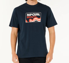 Camiseta para hombre RIP CURL SURF REVIVAL SWIRL S/S - Azul marino oscuro - Mediana - Nueva con etiquetas