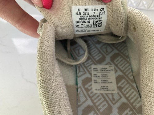 Zapatillas Puma Mayze Plataforma Gamuza Cuero Beige Blanco Talla UK 4.5 EU 37.5 - Imagen 12 de 12