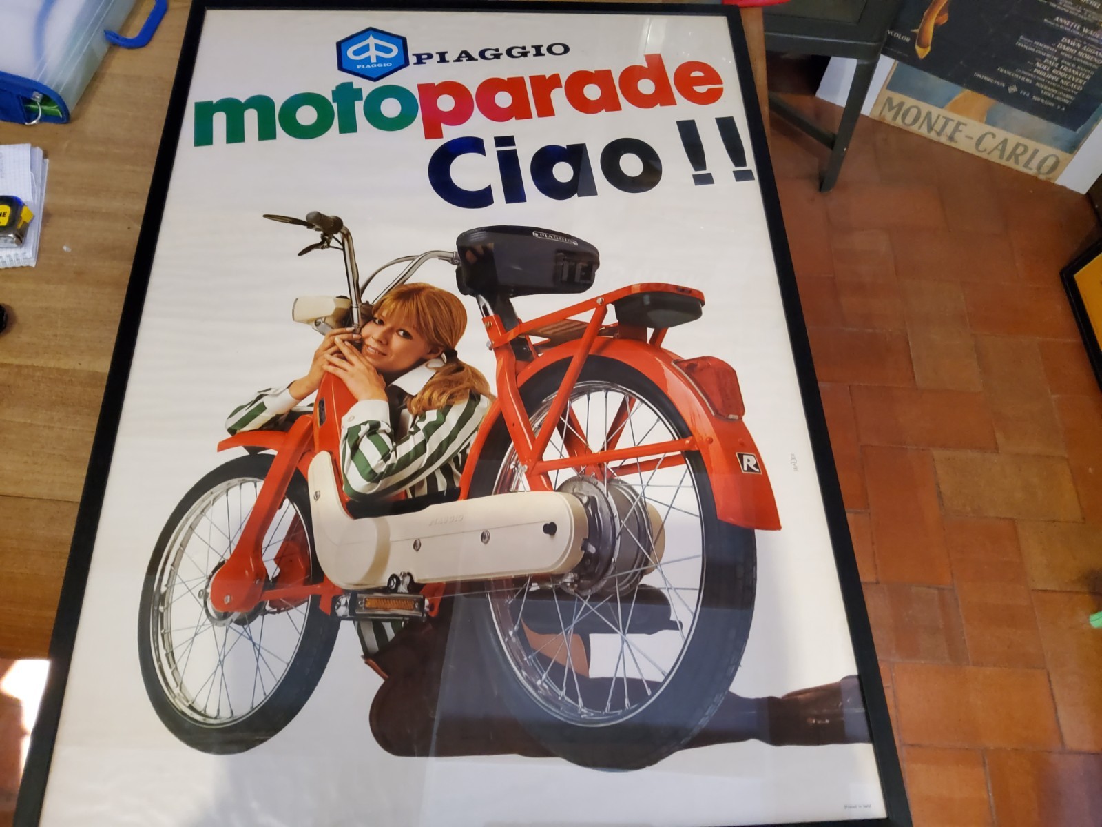 CIAO PIAGGIO ORIGINAL VINTAGE POSTER 1970