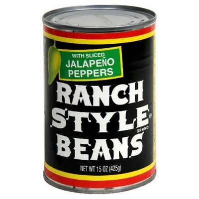 Ranch Style Beans with Sliced Jalapeno Peppers 15oz Can 15 Ounce (Pack of 12) 